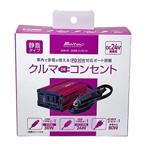 �厩�H�ƁbDAIJI INDUSTRY USB���R���Z���g�i�C���o�[�^�[�j�@DC24V�p�@AC100V�^��i�o��80W SIW-81