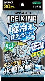 白元アース｜Hakugen Earth アイスノン ICE KING 極冷えボディシート ミントの香り 30枚入 アイスノン