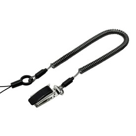 ラスタバナナ｜RastaBanana コイルストラップ メタルクリップ ステンレスワイヤー入り ロング ブラック RCSTWML03BK
