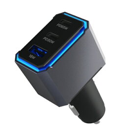 カシムラ シガーチャージャー　DC-113WUSB3ポートPD（65＋30）W＋18W DC-063