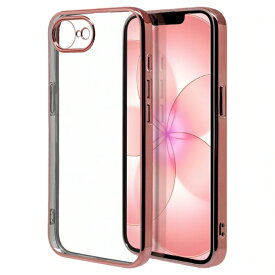 ラスタバナナ｜RastaBanana iPhone 17e / 16e ケース 極TPU メタルフレーム ピンクゴールド 9460IP6ETPLPKGD