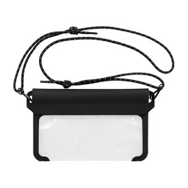 OWLTECH｜オウルテック 防水サコッシュ リフレクター付きパラコードストラップ採用 IPX8準拠 スリムタイプ ブラック OWL-WPBAG13-BK