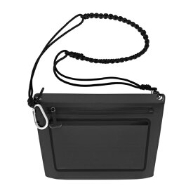 OWLTECH｜オウルテック 防水サコッシュ マチ付き パラコードストラップ採用 カラビナ付属 IPX5準拠 ブラック OWL-WPBAG12-BK
