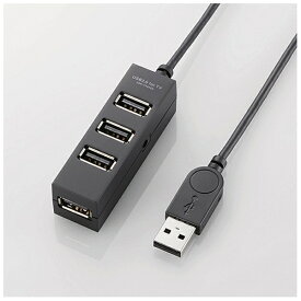 ELECOM｜エレコム TV用4ポートUSB2.0ハブ　U2H-TV003SBK[U2HTV003SBK]
