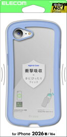【2026年3月下旬】 ELECOM｜エレコム iPhone 17e Grippy フレームカラー メタルステッカー付 ブルー PM-A26SGRPFCBU