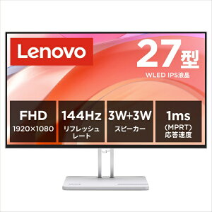 LENOVO�b���m�{�W���p�� PC���j�^�[ L27-4C �N���E�h�O���[ 67DEKAC1JP [27�^ /�t��HD(1920×1080) /���C�h /144Hz]
