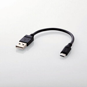 ELECOM�b�G���R�� �mmicro USB�nUSB�P�[�u�� �[�d�E�]�� �i0.1m�E�u���b�N�jMPA-AMBY2U01BK [0.1m][MPAAMBY2U01BK]
