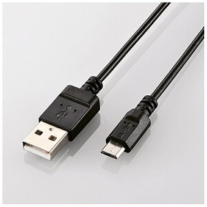 ELECOM�b�G���R�� 0.9m�mUSB-A �� USB microB�n2.0�P�[�u�� �[�d�E�]���@U2C-JAMBBK�V���[�Y �u���b�N�@U2C-JAMB09BK[U2CJAMB09BK]�yrb_pcacc�z