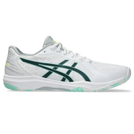 アシックス｜asics 卓球シューズ DYNAFEATHER ダイナフェザー WHITE×DARK NEPTUNE 1073A064 [男女兼用 /27.0cm]【返品交換不可】