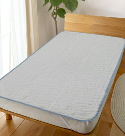 大宗｜DAISOU 【敷パッド】ニットメッシュ敷パッド ストライプ Sサイズ(約100×200cm) 964450/BL ブルー [シングルサイズ /敷パッド]
