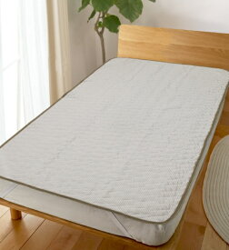 大宗｜DAISOU 【敷パッド】ニットメッシュ敷パッド ストライプ Sサイズ(約100×200cm) 964451/MO モカ [シングルサイズ /敷パッド]