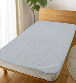大宗｜DAISOU 【敷パッド】接触冷感敷パッド ストライプ SDサイズ(約120×200cm) ブルー 964490/BL [セミダブルサイズ /クール敷パッド]