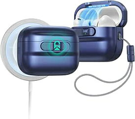 イーエスアール｜ESR AirPods Pro3用ケース Pulse FlickLock ダークブルー 1C01900402-DarkBlue