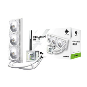 ASROCK�b�A�X���b�N ����CPU�N�[���[ 120mm�t�@��x3 [LGA1851/1700�EAM5/AM4] Steel Legend 360 LCD �z���C�g 90-ASLA36-WAAGA5