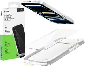 BELKIN�b�x���L�� ScreenForce iPhone 17 Pro InvisiGlass �X�N���[���v���e�N�^�[ OVA202FQ