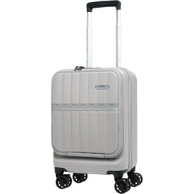 TRAVEL EARTH｜トラベルアース スーツケース ファスナータイプ 旅行日数目安：1泊 約27L 拡張時31L コインロッカーサイズ フロントオープン TSロック搭載 フットストッパー付き ワームグレー TE-0905-42-WGY [TSAロック搭載]