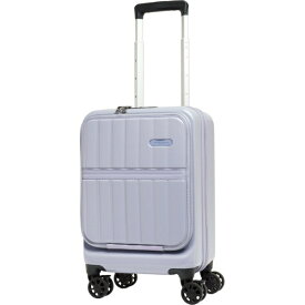 TRAVEL EARTH｜トラベルアース スーツケース ファスナータイプ 旅行日数目安：1泊 約27L 拡張時31L コインロッカーサイズ フロントオープン TSロック搭載 フットストッパー付き ライトパープル TE-0905-42-LPL [TSAロック搭載]