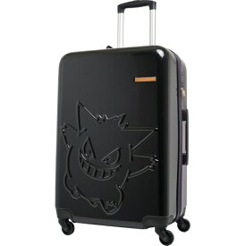 ポケモン｜Pokemon スーツケース ファスナータイプ 旅行日数目安：4〜6泊 約62L TSロック搭載 ゲンガー/ブラック PK-0908-60-BK [TSAロック搭載]