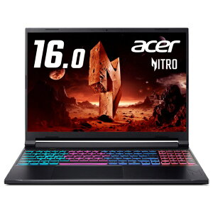 ACER�b�G�C�T�[ �Q�[�~���O�m�[�g�p�\�R�� Nitro V 16S(RTX 5060) �I�u�V�f�B�A���u���b�N ANV16S-41-A76Y56 [16.0�^ /Windows11 Home /AMD Ryzen 7 /�������F16GB /SSD�F512GB]