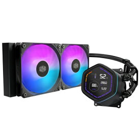 【エントリーで最大2万ポイント当たる｜6/25まで】 COOLER MASTER｜クーラーマスター 水冷CPUクーラー 120mmファンx2 [LGA1851/1700/1200/1156/1155/1151/1150・AM5/AM4] MasterLiquid Core Nex Digital 240 Black ARGB ブラック MLX-D24M-A18PA-RD