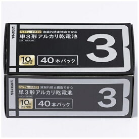 【エントリー＆レビュー投稿でクーポン進呈】 ビックアイデア｜BicIDEA 単3形アルカリ乾電池 40本-P LR6-BITP40S [40本 /アルカリ]