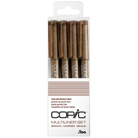 コピック｜Copic コピック　マルチライナー　4本組 12507014 ブラウン