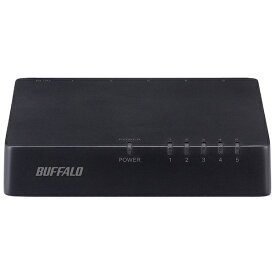 BUFFALO｜バッファロー スイッチングハブ［5ポート・100/10Mbps・ACアダプタ］　プラスチック筐体　LSW4-TX-EP/Dシリーズ ブラック　LSW4-TX-5EPL/BKD[LSW4TX5EPLBKD]