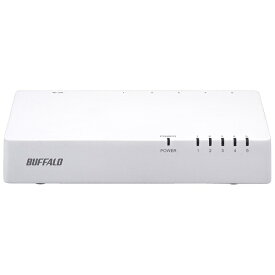 BUFFALO｜バッファロー スイッチングハブ［5ポート・100/10Mbps・電源内蔵］　プラスチック筐体　ホワイト　LSW4-TX-5NP/WHD[LSW4TX5NPWHD]