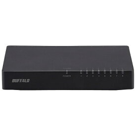 BUFFALO｜バッファロー スイッチングハブ［8ポート・100/10Mbps・ACアダプタ］　プラスチック筐体　LSW4-TX-EP/Dシリーズ ブラック　LSW4-TX-8EP/BKD[LSW4TX8EPBKD]
