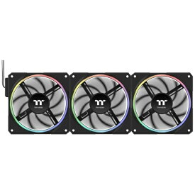 THERMALTAKE｜サーマルテイク ケースファンx3 [120mm /2000RPM]＋コントローラー TS120 EX RGB 3Pack Fan ブラック CL-F206-PL12SW-A