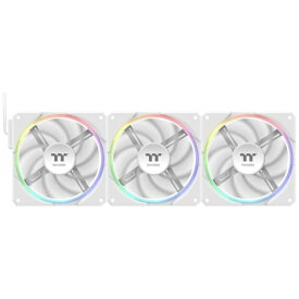 THERMALTAKE｜サーマルテイク ケースファンx3 [120mm /2000RPM]＋コントローラー TS120 EX RGB 3Pack Fan ホワイト CL-F207-PL12SW-A