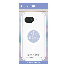 トリニティ｜Trinity Google Pixel 10a [AIR-REAL INVISIBLE] マグネット吸着式アクセサリー対応 薄型軽量ハードケース クリア×ホワイトリング TR-PX2610A-ARPMS-CL