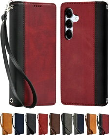 shizukawill｜シズカウィル Galaxy S25 SC-51F SCG31 手帳型 ケース カバー 本革調 レザーケース レッド×ブラック SAGAS25BIRB