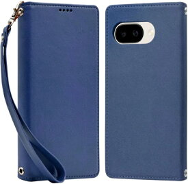 shizukawill｜シズカウィル Google Pixel9a 手帳型 ケース カバー 本革調 レザーケース ブルー GOPI9ABLUE