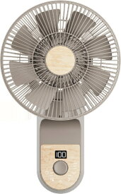 【エントリーで最大全額ポイント還元｜8/11まで】 QUADS｜クワッズ ワンタッチ分解DC壁掛けファン EASY FIT AIR MOKUME グレージュウッド QS670GW [DCモーター搭載 /リモコン付き]