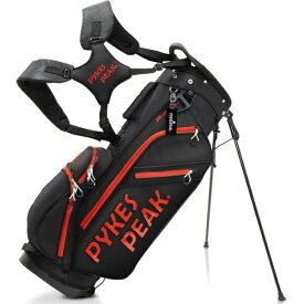 Fun Standard｜ファンスタンダード キャディバッグ パイクスピーク(PYKES PEAK) ブラック＆レッド 413-CADDYBAG-BKRD [長さ24×幅19×高さ124cm /47インチ対応 /6分割 /2.2kg]