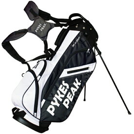 Fun Standard｜ファンスタンダード キャディバッグ パイクスピーク(PYKES PEAK) ブラック＆ホワイト 413-CADDYBAG-BKWT [長さ24×幅19×高さ124cm /47インチ対応 /6分割 /2.2kg]
