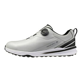 mizuno｜ミズノ ゴルフシューズ ネクスライトエナジーII ワイド ボア グレー×ブラック 51GQ264102 [メンズ /27.0cm /幅:ExtraWide(4E相当)]【返品交換不可】