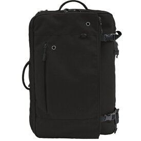 Fulcro｜フルクロ カジュアルリュック PC対応 15インチ A4 19L 拡張時25L 撥水 ブラック fma-0043-BK