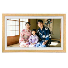 MOONKA｜ムーンカ Wi-Fiデジタルフォトフレーム 21.5インチ Frameo 木製枠 ブラウン 32GBストレージ 1920*1080解像度 写真 動画 遠隔転送 スライドショー SDカード USBメモリ対応 MOONKA ブラウン mnk041-brn [21.5インチ /Wi-Fi対応]