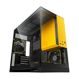 GEOMETRIC FUTURE PCケース [Micro ATX /Mini-ITX] MODEL 3 PLUS イエロー／ブラック GF-M3-YB PLUS