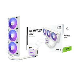 ASROCK�b�A�X���b�N ����CPU�N�[���[ 120mm�t�@��x3 [LGA1851/1700�EAM5/AM4] �z���C�g Pro White 360 ARGB