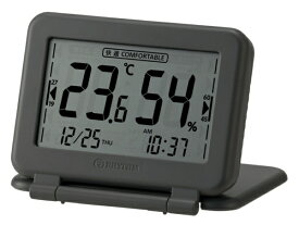 RHYTHM｜リズム 高精度温湿度計「COMFOMETER Portable（コンフォメーターポータブル）」 ダークグレー 9YYA67RH82 [デジタル]
