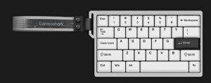 DARMOSHARK �Q�[�~���O�L�[�{�[�h(���s�b�h�g���K�[�Ή�) �z���C�g [�L��]