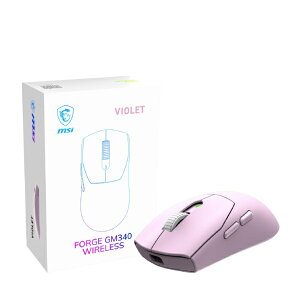 MSI�b�G���G�X�A�C �Q�[�~���O�}�E�X FORGE GM340 WIRELESS �o�C�I���b�g FORGE GM340 W VIOLET [���w�� /�L���^����(���C�����X) /6�{�^�� /Bluetooth�EUSB]