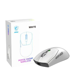 MSI�b�G���G�X�A�C �Q�[�~���O�}�E�X FORGE GM340 WIRELESS �z���C�g FORGE GM340 W WHITE [���w�� /�L���^����(���C�����X) /6�{�^�� /Bluetooth�EUSB]