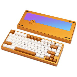 WOBKEY�b�E�H�u�L�[ �L�[�{�[�h Rainy 75 Pro�n���f��(Mango�E�p��z��) �I�����W(Mirrored Glass) PR75Org-MG [�L���E���C�����X /Bluetooth�EUSB]