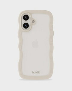 HOLDIT�b�z�[���f�B�b�g iPhone 16 Plus�i6.7�C���`�j �ϏՌ��N���A�P�[�X Wavy Case ���C�g�x�[�W�� 16541
