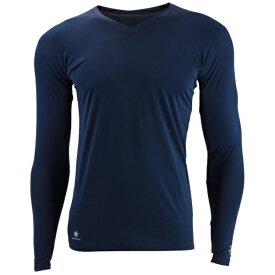 イオンスポーツ｜EON SPORTS 男女兼用 ZEROFIT ICE MESH アイスメッシュ Vネック長袖アンダーウェア ネイビー ZUIMF-13070 [ユニセックス /XSサイズ]【返品交換不可】
