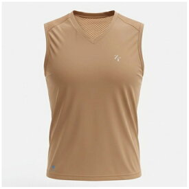 イオンスポーツ｜EON SPORTS 男女兼用 ZEROFIT ICE MESH アイスメッシュ Vネックノースリーブ ベージュ ZUIMF-23043 [ユニセックス /Lサイズ]【返品交換不可】